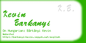 kevin barkanyi business card